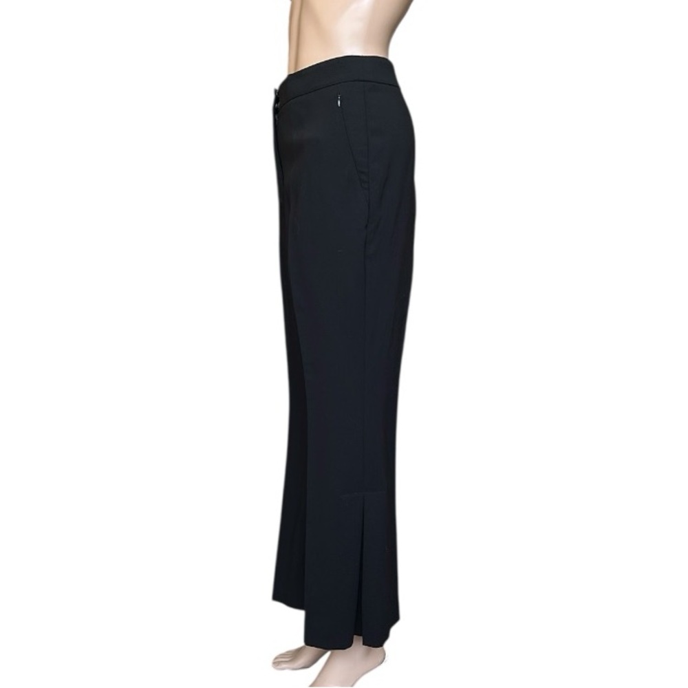Akris Black Tailored Dress Pants With a Side Box Pleat Women's Size 12
